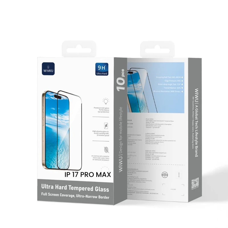 WIWU GT-008 CRYSTAL 10 TEMPERED GLASS FOR IP 17 PROMAX