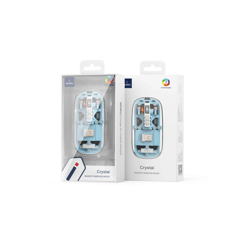 WIWU WM-105 MOUSE WIRELESS BLU TRASPARENTE
