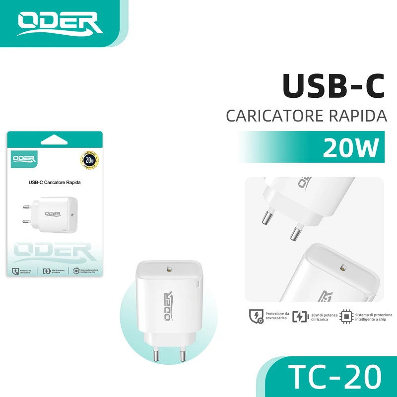 ODER TC-20 QUICK 20W CARICATORE RAPIDA