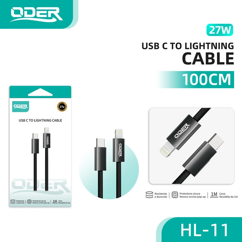 ODER HL-11 CAVO 27W C-L 1MT NERO