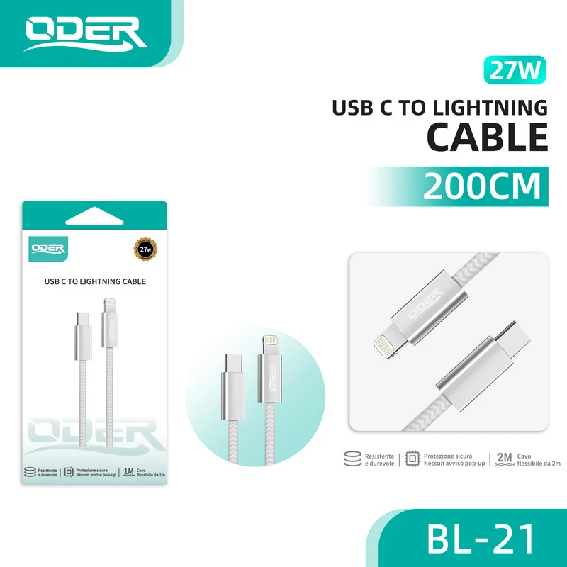 ODER BL-21 CAVO 27W C-L 2MT BIANCO