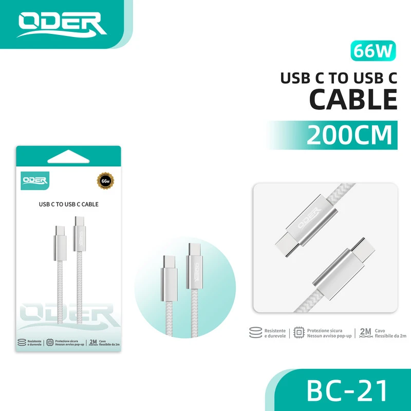 ODER BC-21 CAVO 66W C-C 2MT BIANCO