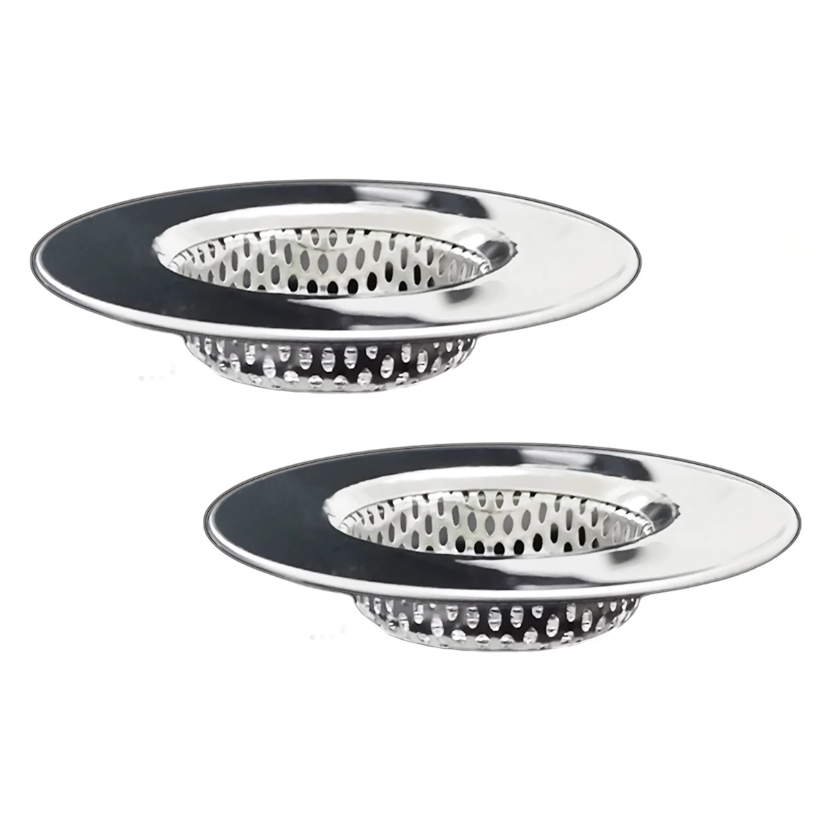 Seatery Bathtub Drain Strainers, Shower Drain Hair Catcher, Stainless Steel Tub Drain Cover Basket, Outer Diameter 3.0 inch/7.7cm, Inner Diameter 1.60 inch/4.0cm, Pack of 2