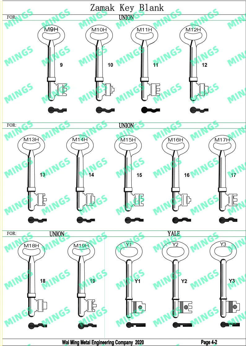 Zamak Key Blank