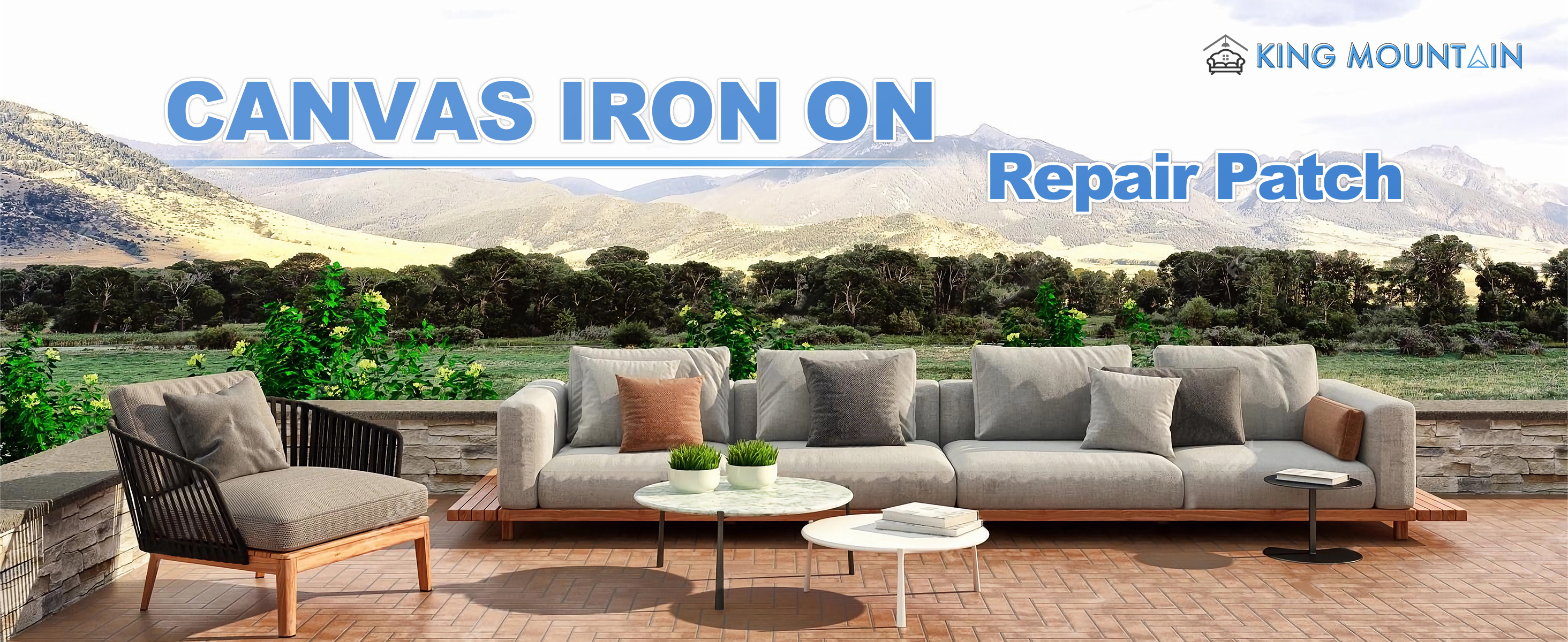 Canvas Iron On Repair Patch Banner
