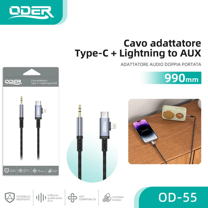 ODER-55 ADATTATORE C+L-AUX