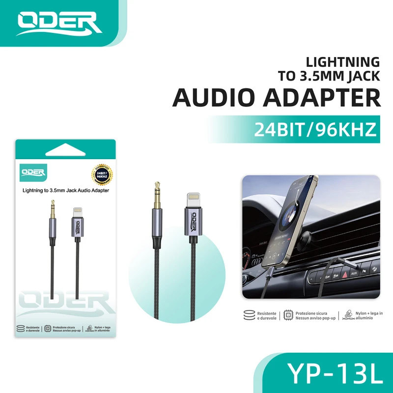 ODER YP-13L ADATTATORE AUDIO LIGHTNING-3.5mm JACK