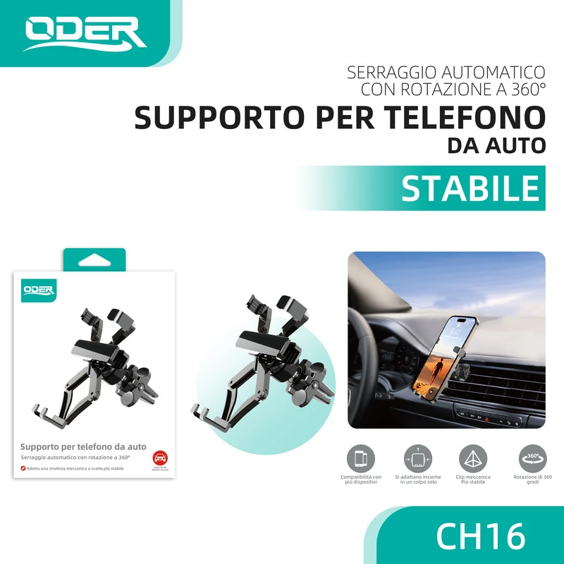 ODER CH-16 SUPPORTO TELEFONO PER AUTO
