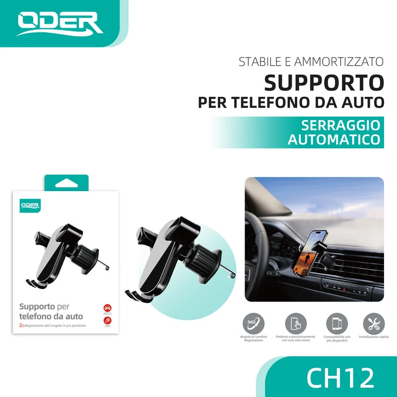 ODER CH-12 SUPPORTO TELEFONO PER AUTO