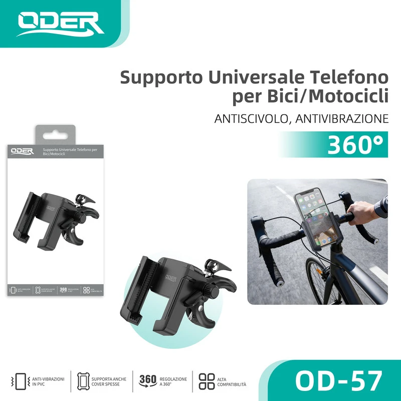 ODER-57 SUPPORTO UNIVERSALE TELEFONO PER BICI/MOTOCICLI