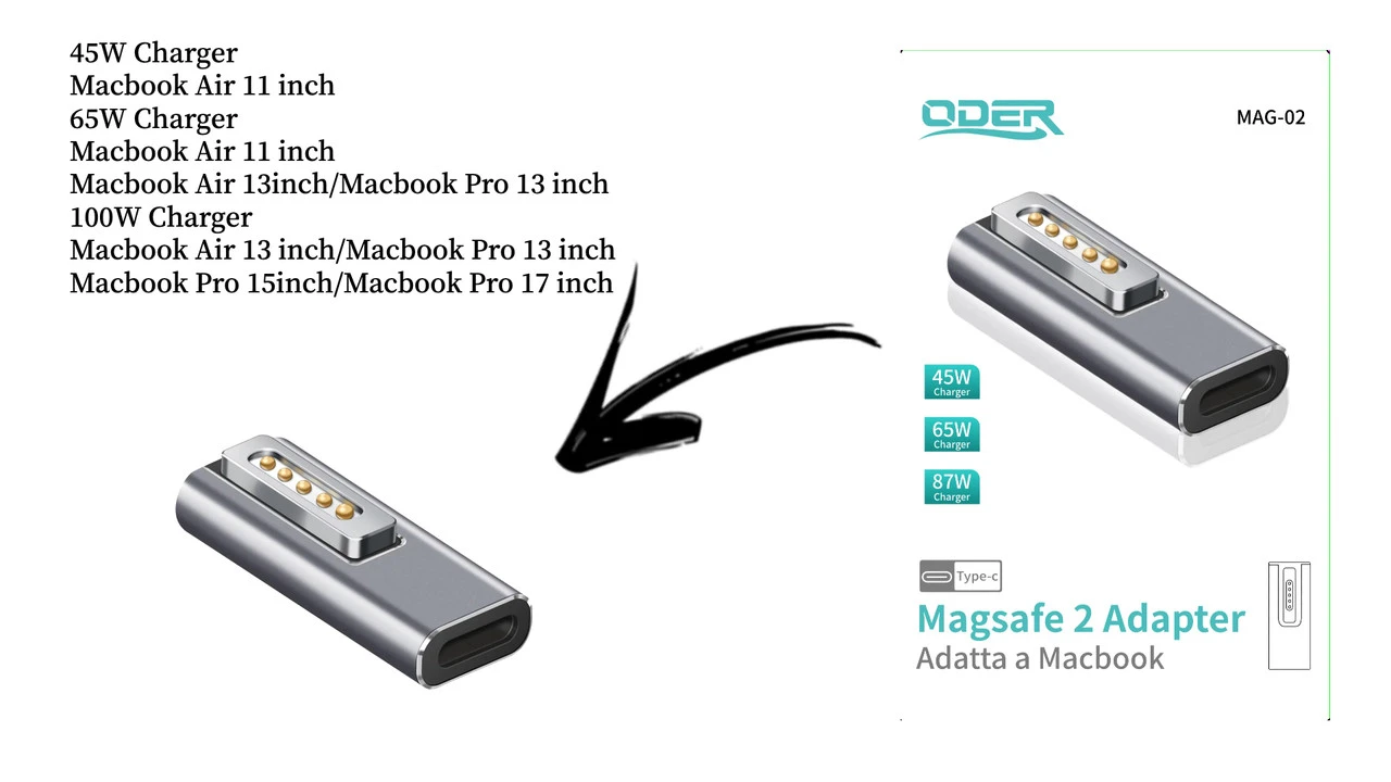ODER ADATTA A MACBOOK MAGSAFE 2
