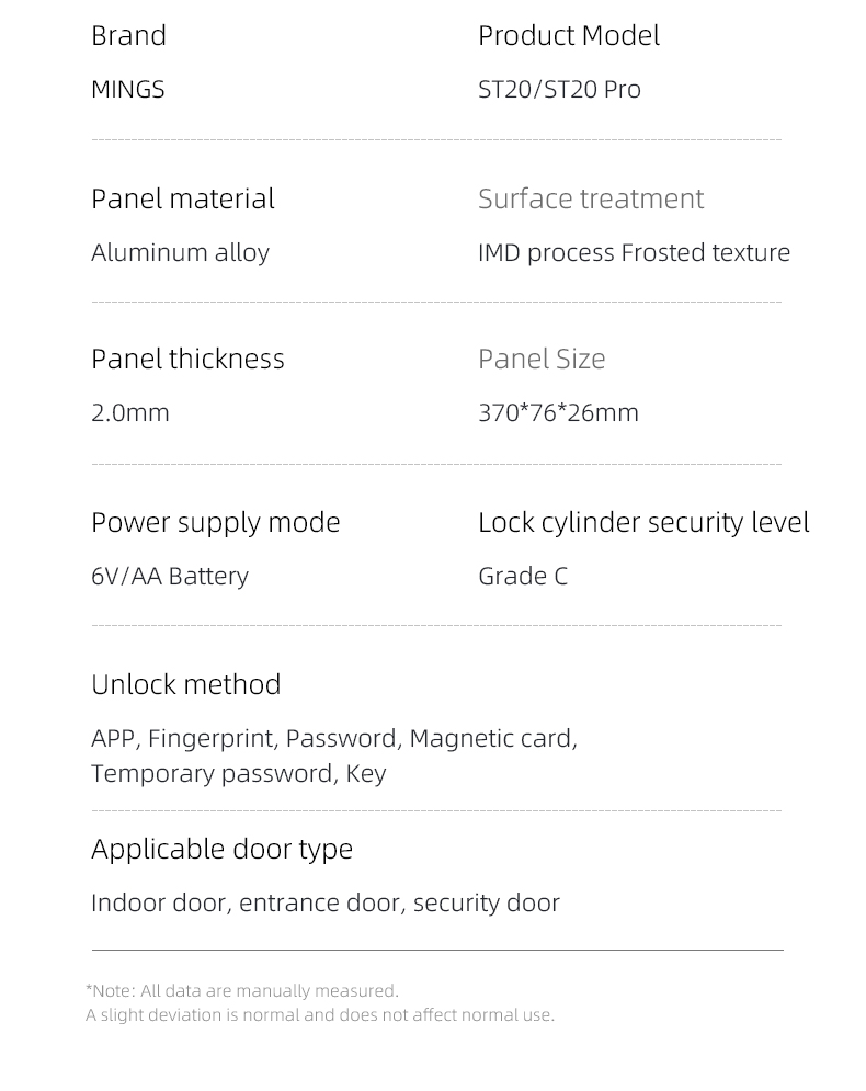 Mingslock ST20 Smart Lock