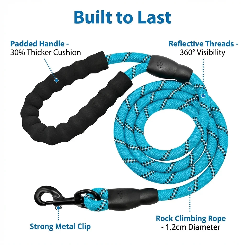 TrailPaw Heavy-Duty Rope Leash (Comfort Edition) -- 6ft / 10ft / 15ft