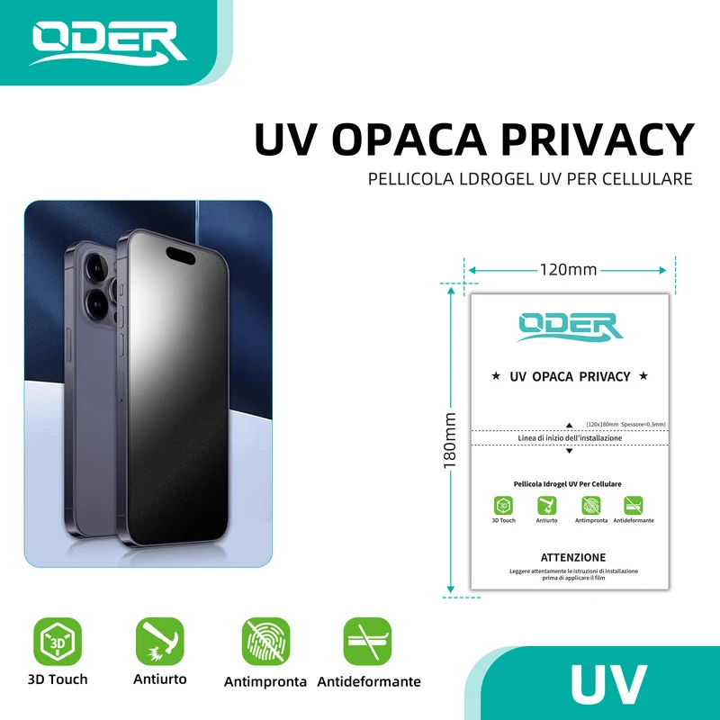 ODER PELLICOLA UV OPACA PRIVACY 20PZ