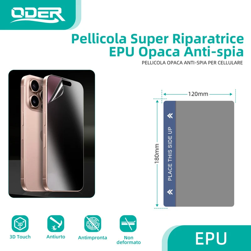ODER PELLICOLA SILICONE OPACA PRIVACY EPU 20PZ 0.25mm