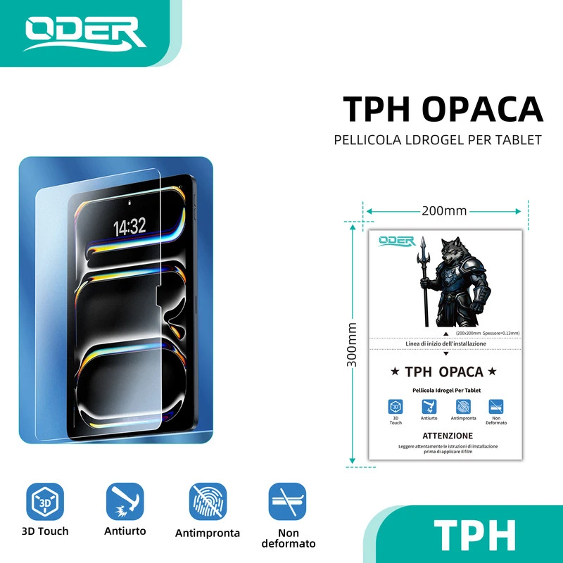 ODER PELLICOLA SILICONE OPACA TPH 1PZ PER TABLET NEW