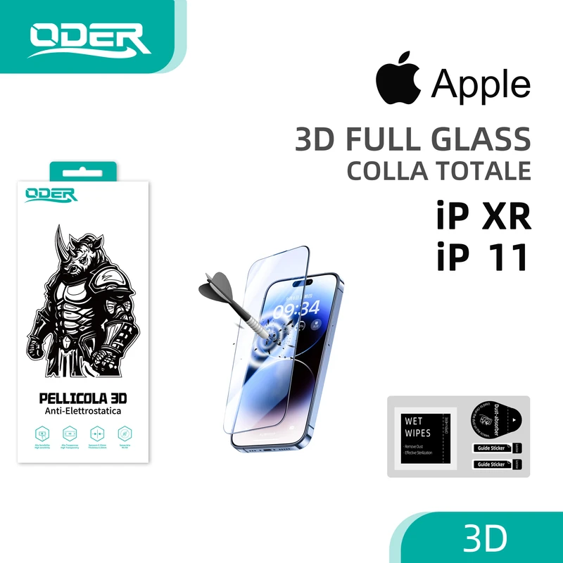 ODER VETRO TEMPERATO 3D IP XR IP 11   10PZ