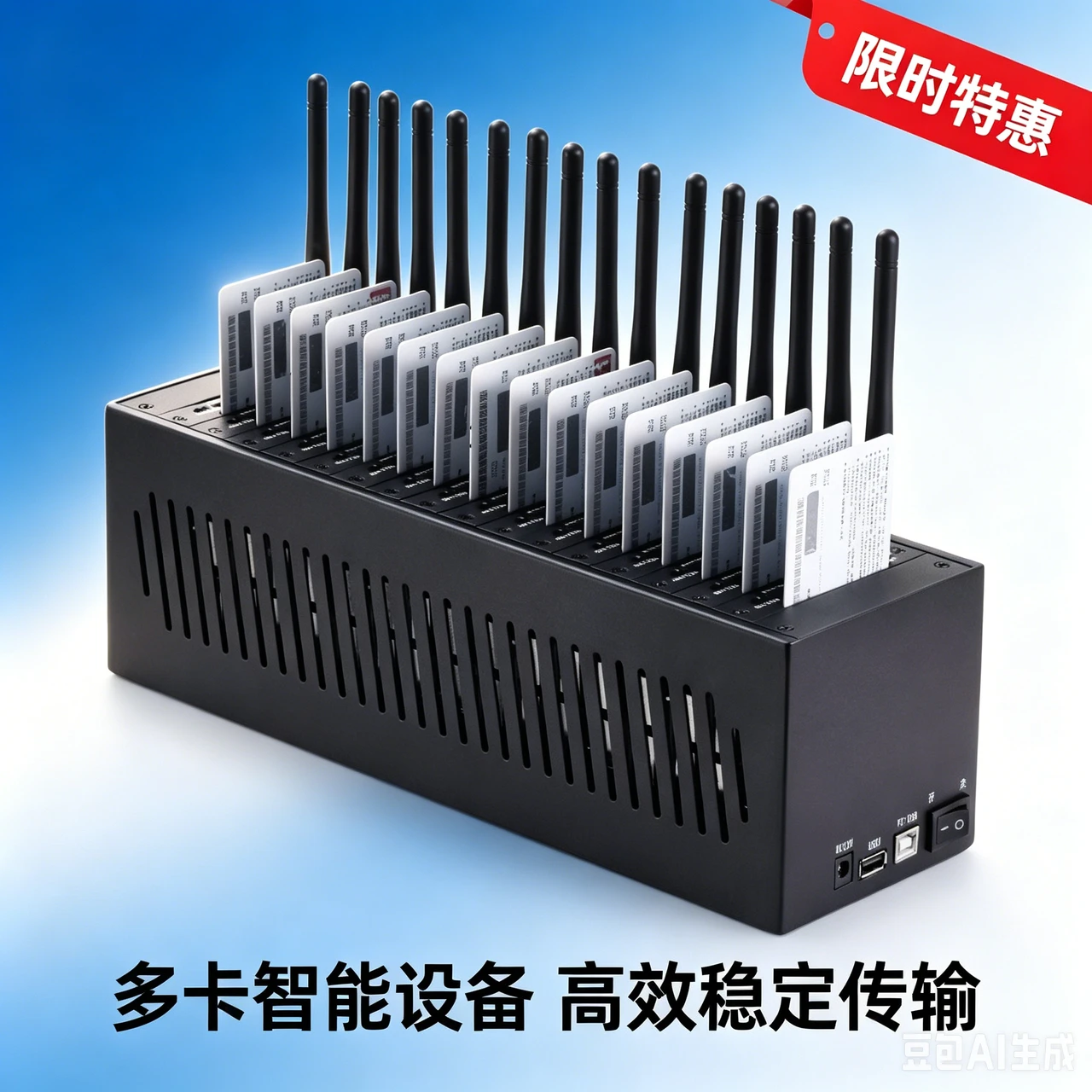GSM猫池Sim pool卡池设备USB16口 4G LTE全网通短信设备Modem pool 4G GOIP for Sim card群控设备多卡宝EC20 EC25 EC200S EC25 M26移远芯片模块