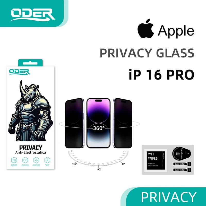 ODER VETRO TEMPERATO 3D PRIVACY IP 16 PRO