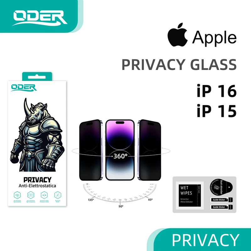 ODER VETRO TEMPERATO 3D PRIVACY IP 16 IP 15