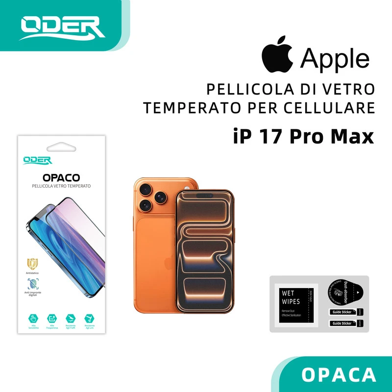 ODER IPHONE 17 PROMAX PELLICOLA OPACA 10pz