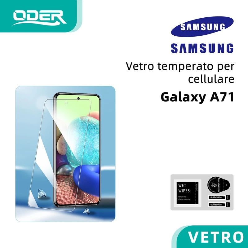 ODER GALAXY VETRO TEMPERATO A71 10pz
