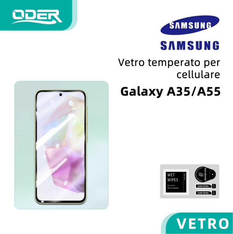 ODER GALAXY VETRO TEMPERATO A35/A55 10pz