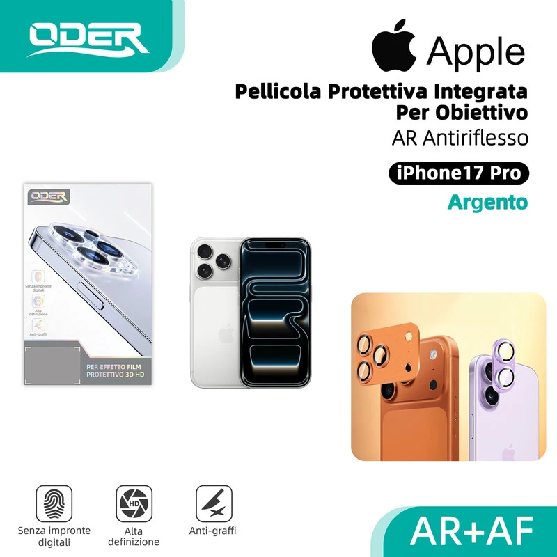 ODER VETRO TEMPERATO IP17PRO ARGENTO