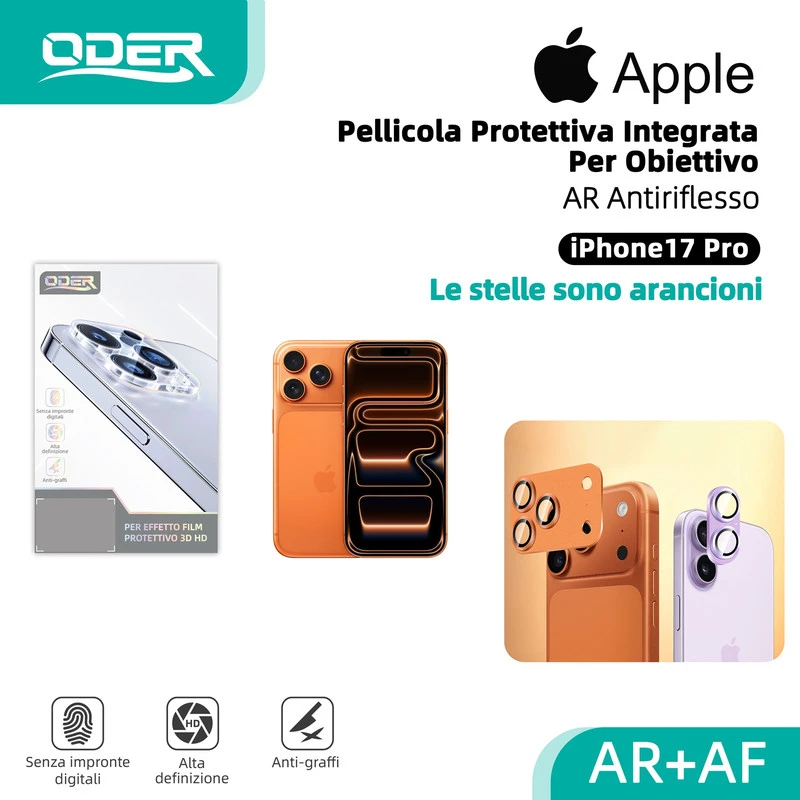 ODER VETRO TEMPERATO IP17PRO ARANCIONE