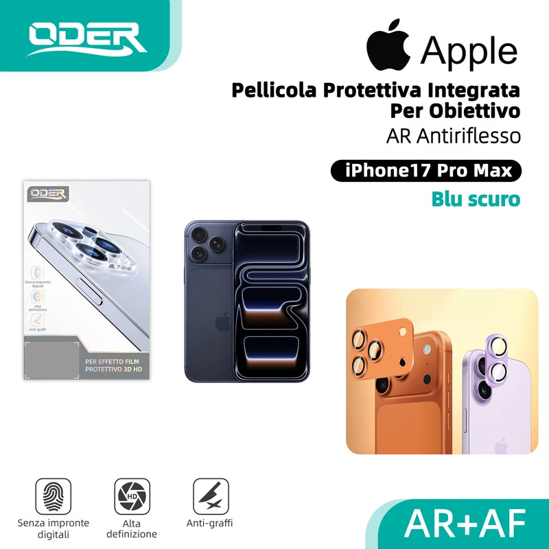 ODER VETRO TEMPERATO IP17PROMAX BLU