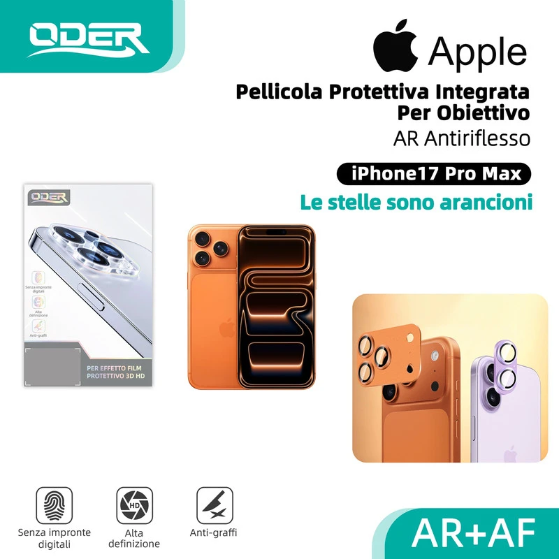 ODER VETRO TEMPERATO IP17PROMAX ARANCIONE