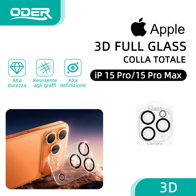 ODER VETRO TEMPERATO FOT. IP15 PRO IP 15 PRO MAX