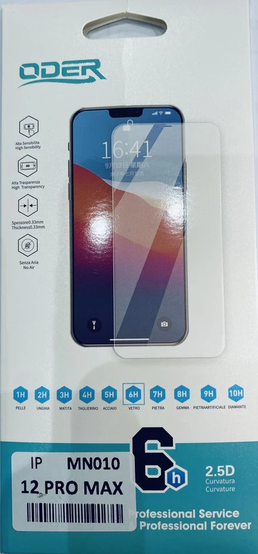 VETRO TEMPERATO IP 12 PRO MAX 10PZ