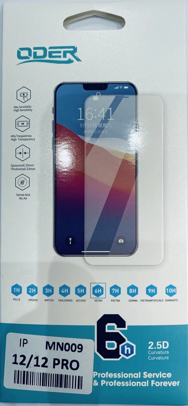 VETRO TEMPERATO IP 12 IP12PRO 10PZ