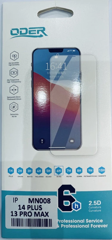 VETRO TEMPERATO IP 14 PLUS IP13 PRO MAX 10PZ