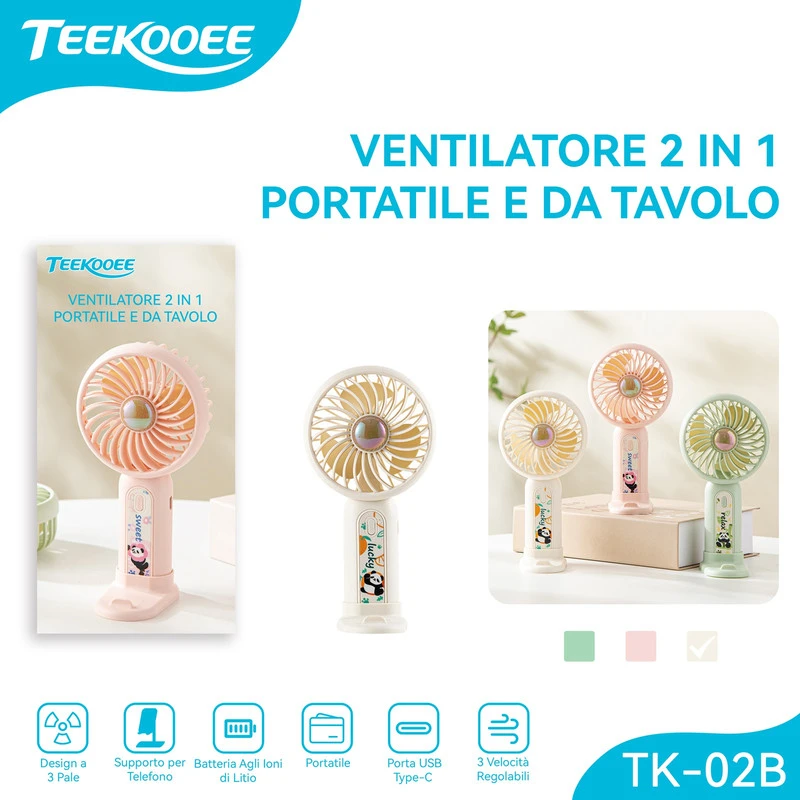 TK-02B MINI VENTILATORE BIANCO