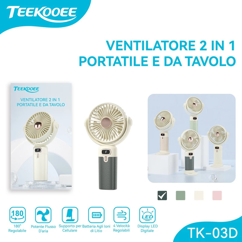 TK-03D MINI VENTILATORE NERO