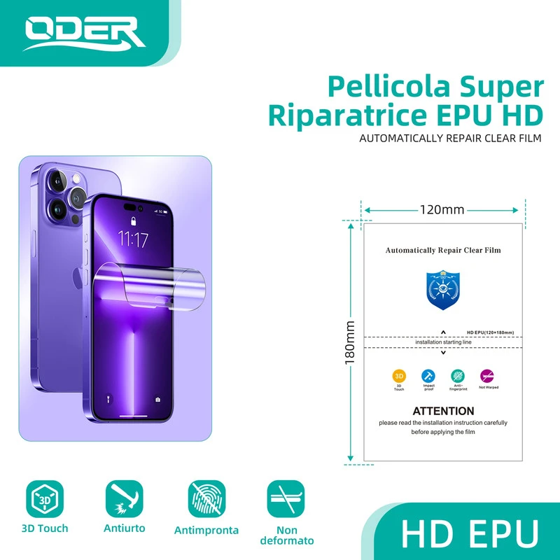 ODER EPU 20PZ 0.18MM PELLICOLA SILICONE HD EPU 20PZ 0.18MM
