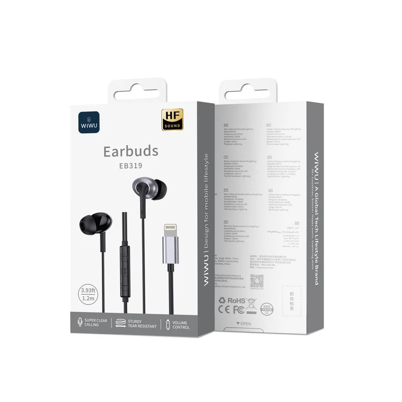 WiWU EB319 AURICOLARI CON FILO NERO
