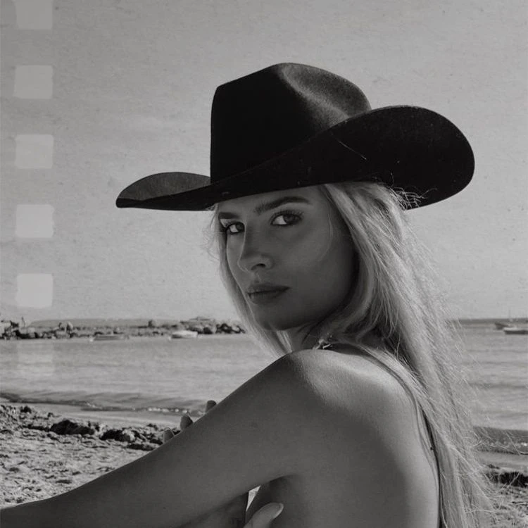 Women's Wide Brim Cowboy Hat - Fashion Western Felt Hat for Music Festival, Beach & Outdoor
