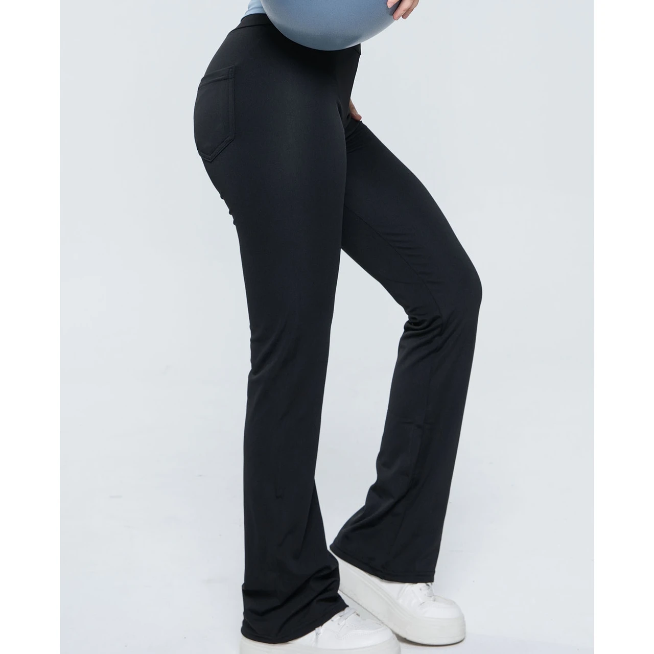 Black High Waisted Flared Yoga Pants Women Tummy Control Bootcut Workout Leggings Casual Comfort Stretch Gym Activewear