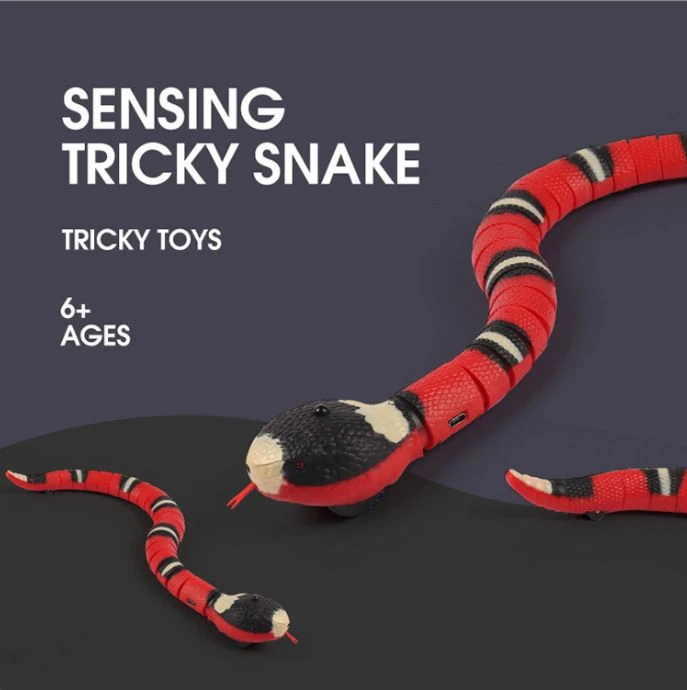 Cat Toy Snake Simulation Electric Self-hi Boring Artifact Cat Cat Kitten Automatic Cat Stick Remote Control Pet Internet Red