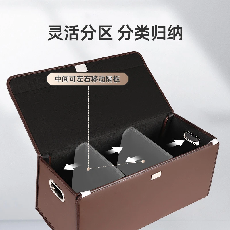 Car Trunk Organizer, Large Capacity Foldable Storage Box, Boot Storage Container with Dividers