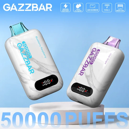 GAZZBAR 50000 Puffs Disposable Vape Premium Marble Pattern, 800mAh Type-C Rechargeable
