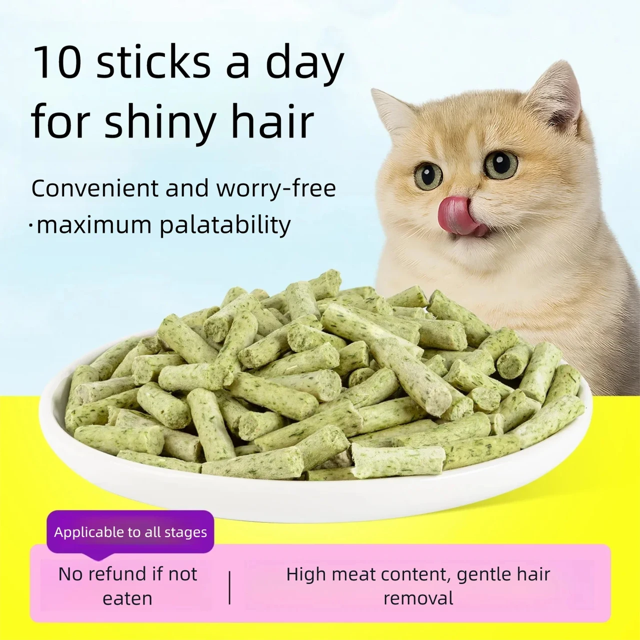 Snack Cat Grass Freeze Dried Goat Milk Stick Cat Tooth Cleaning Grinding Stick Row Hair Freeze Dried Cat Grass Granules