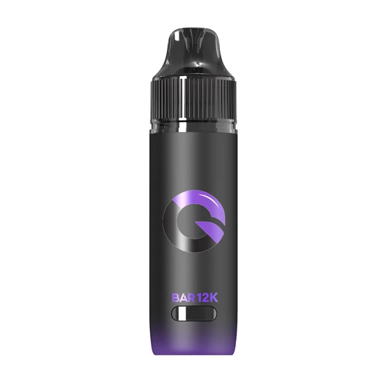 GAZZBAR BAR 12K Disposable Vape Main View, 12000 Puffs Rechargeable Vape with Purple Black Body