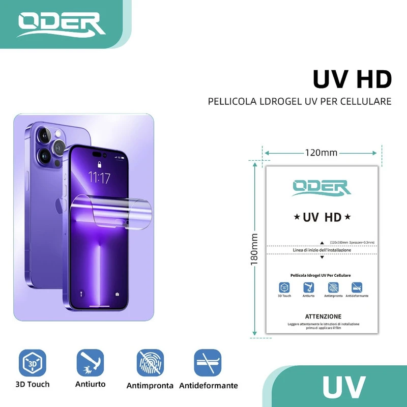 ODER 0.3MM PELLICOLA UV HD 20PZ