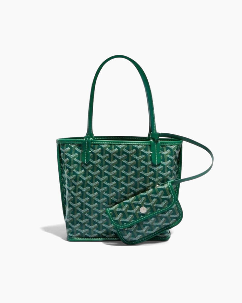 Mini Reversible Leather Canvas Tote Bag