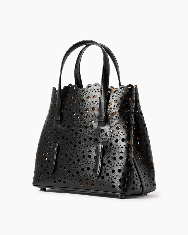 Everyday City Wave Cutout Leather Tote
