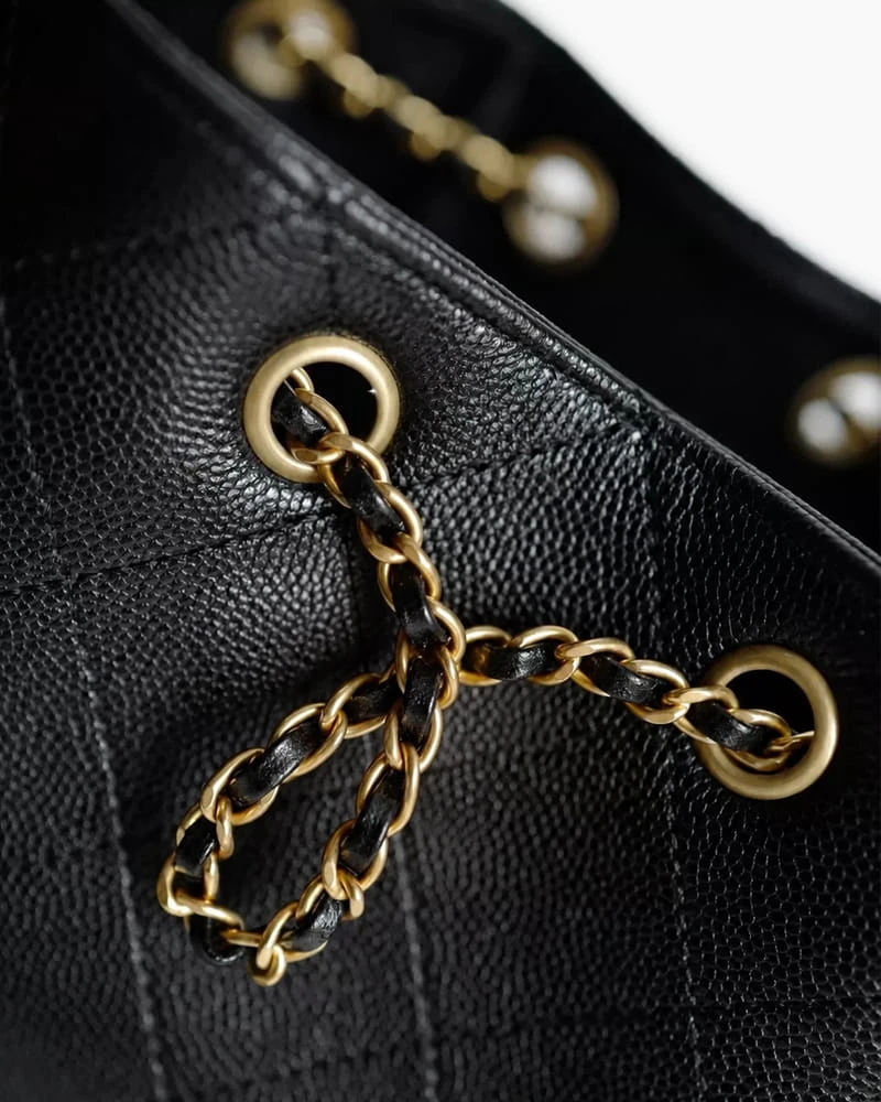Urban Evening Quilted Leather Chain Shoulder Bag